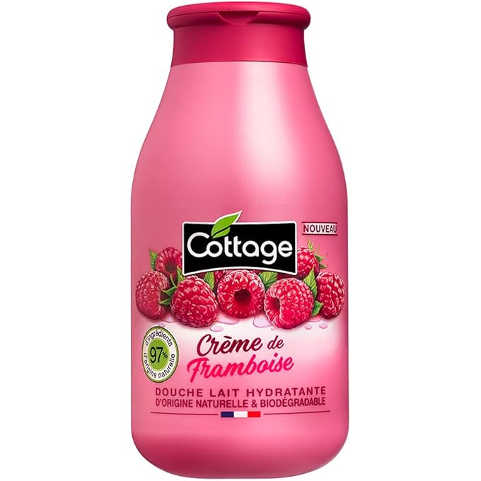 حليب الاستحمام المرطب من كوتيج - كريم التوت - 97٪ مكونات طبيعية - صنع في فرنسا 250 مل